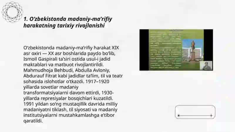 Oʻzbekistonda madaniy ma'rifat taraqqiyoti 3