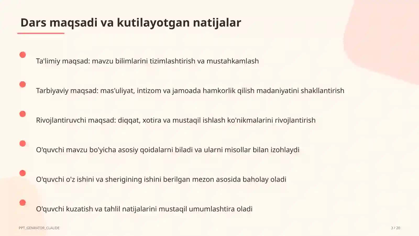 Tabaqalashtirilgan ta'lim: differensiatsiya 3