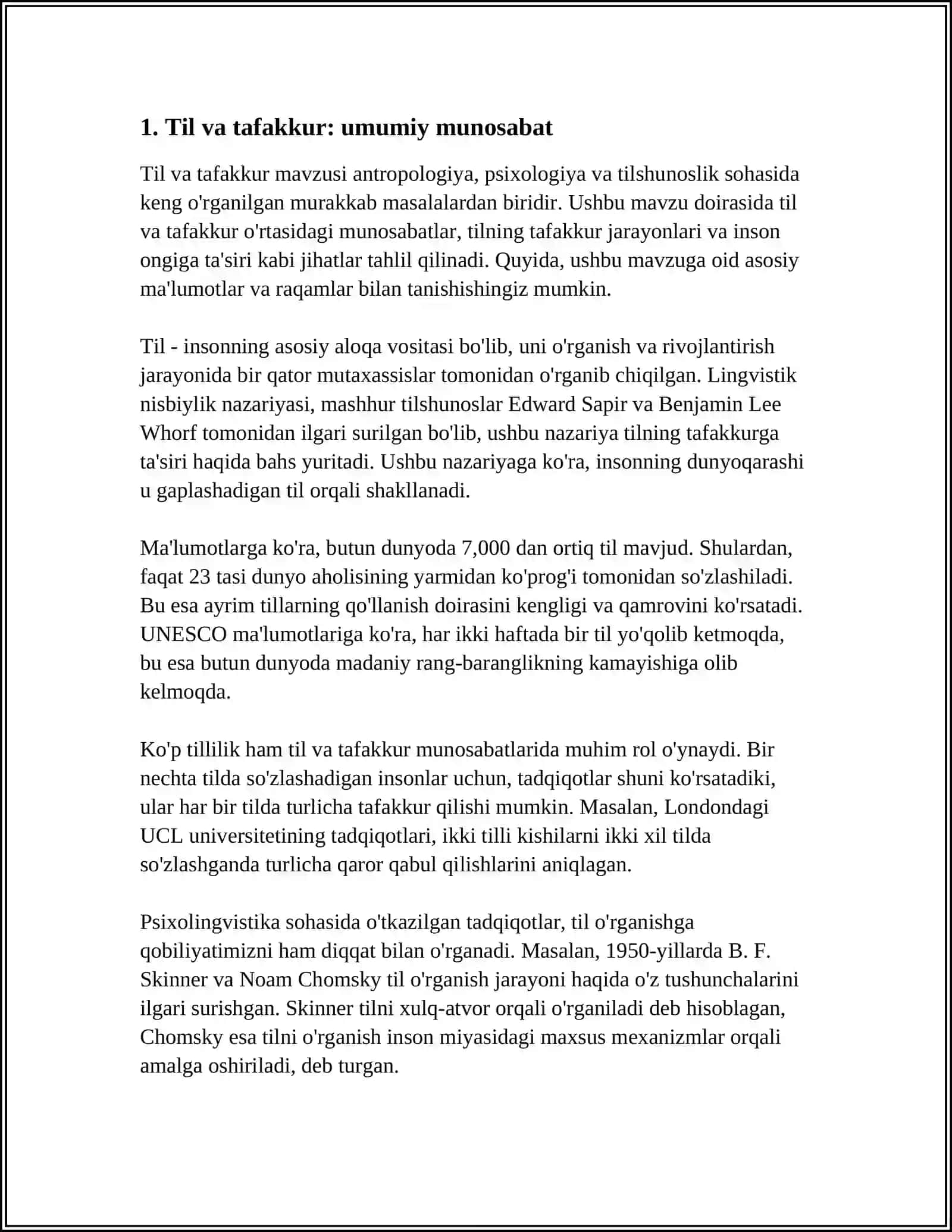 TIL VA TAFAKKUR 3