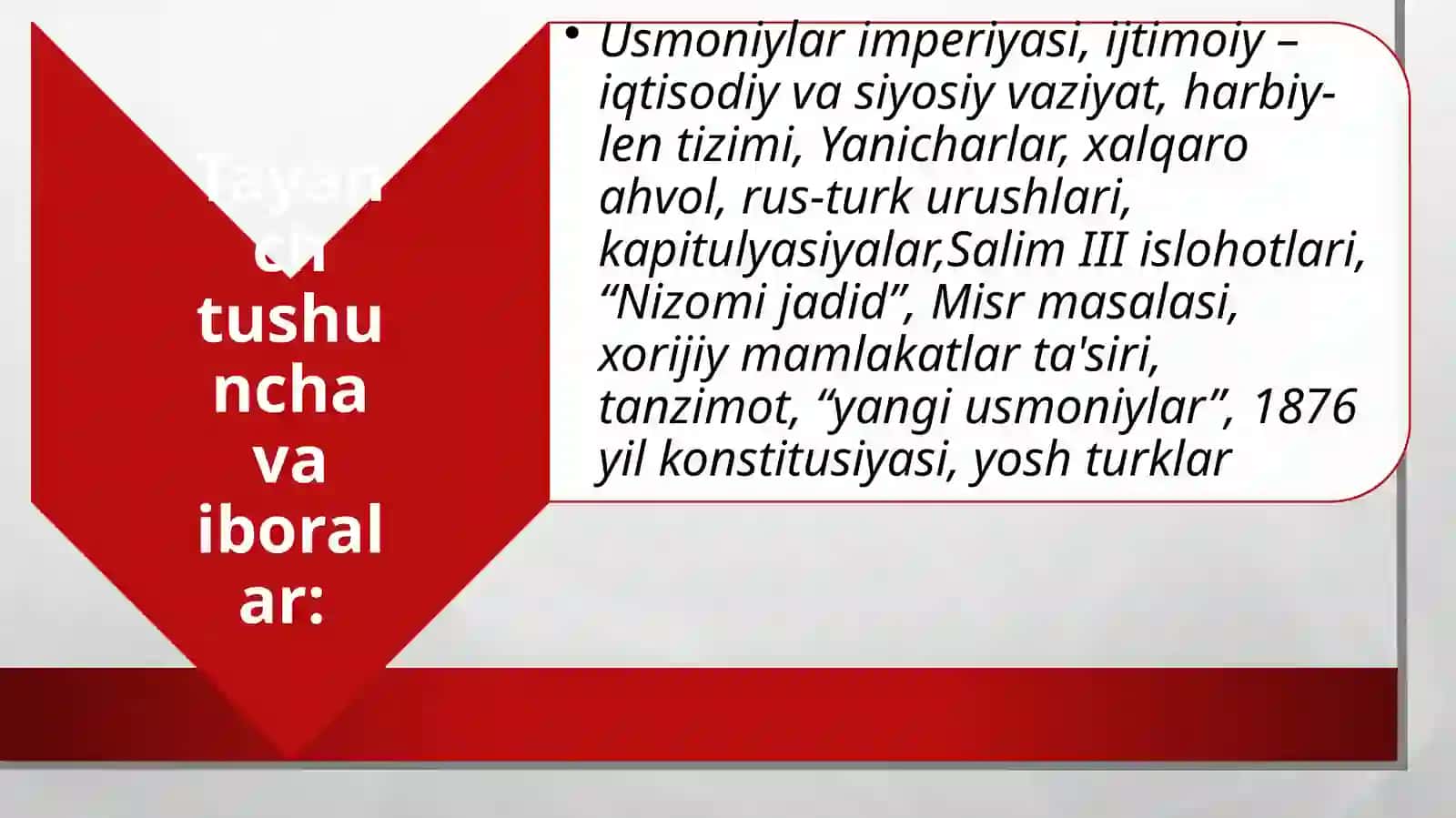 “USMONIYLAR   IMPERIYASI  YANGI DAVRDA: TARIXIY RIVOJLANISHNING ASOSIY VOQEALARI VA JARAYONLARI.” 3