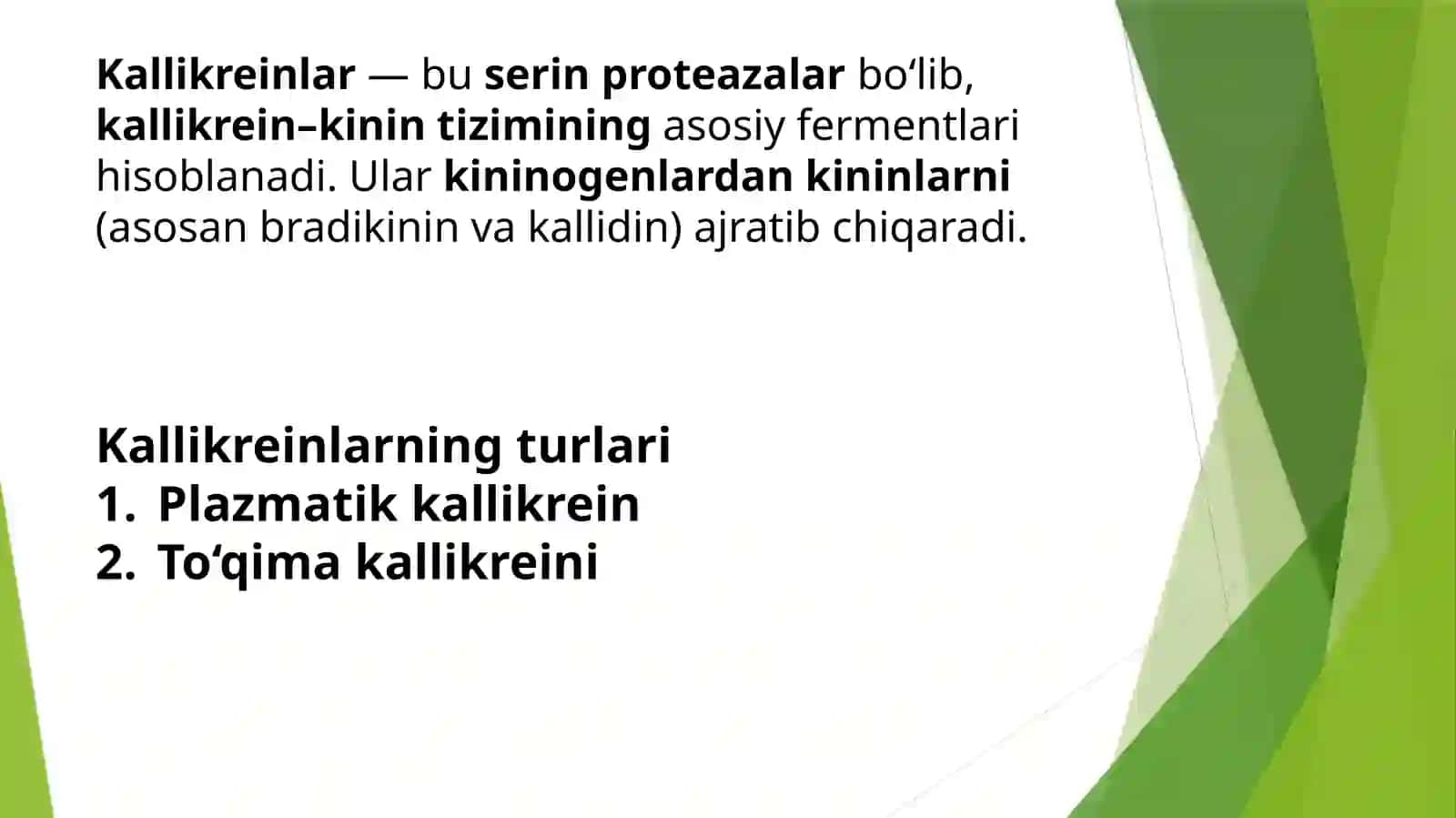 Kallikrein-kinin tizimi, klinik tizimi 3