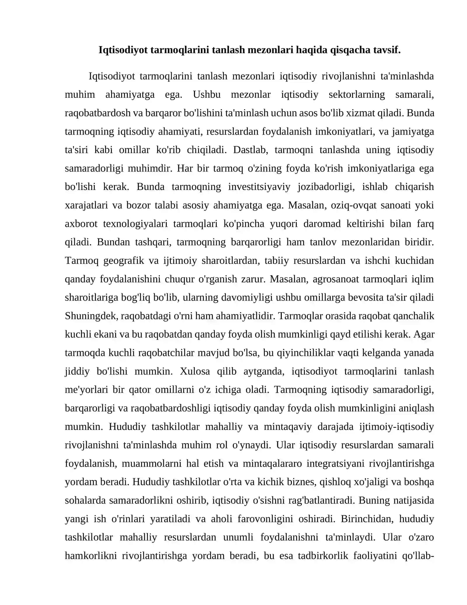 Iqtisodiyot tarmoqlarini hududiy tashkil qilishning asoslari 3