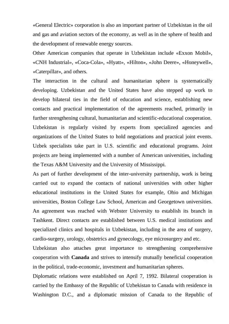 Uzbekistan Trade Relations with American Countries 3