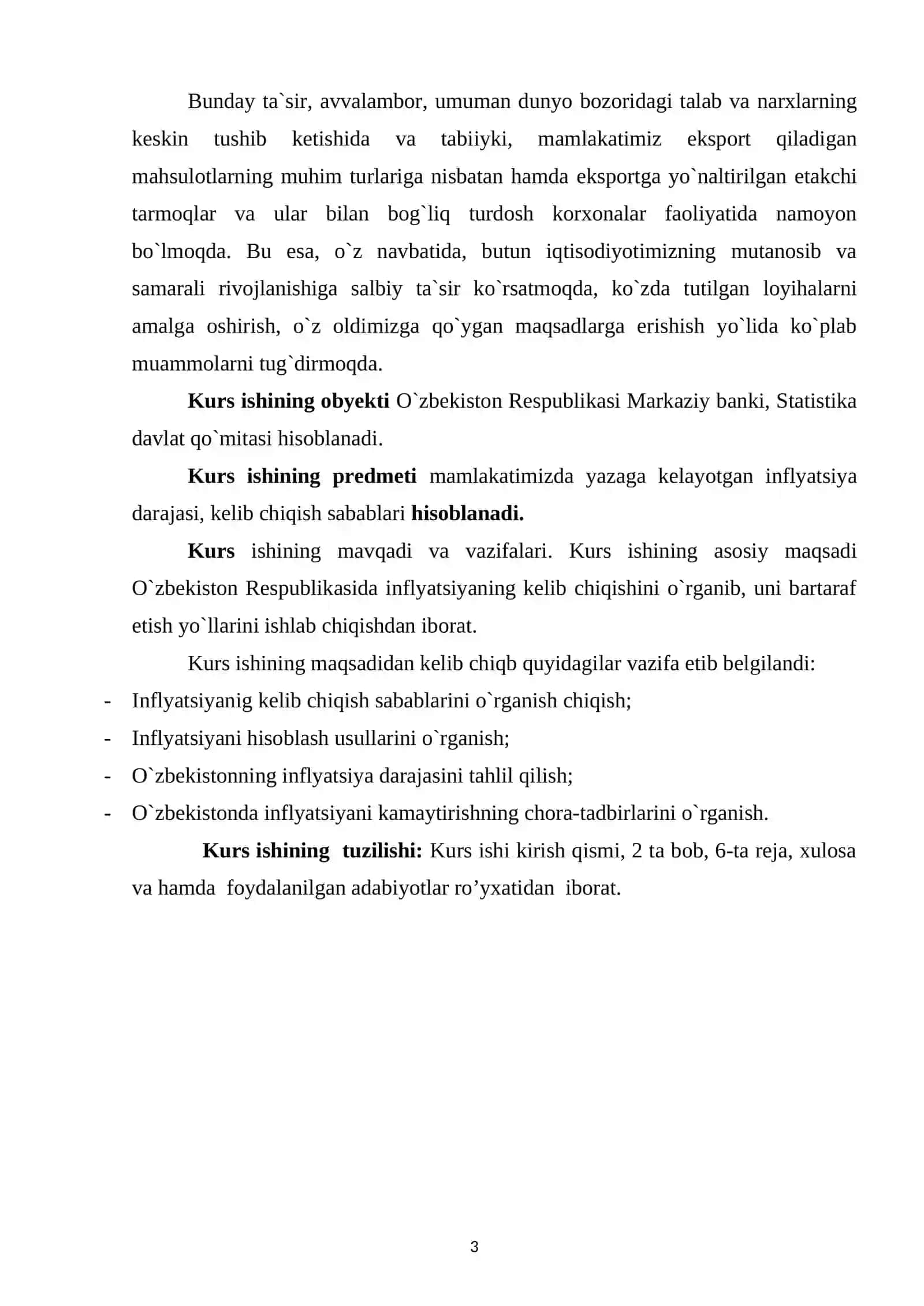 Inflyasiya- O`zbekistonda inflyatsion holat va uni tahlil qilish 3