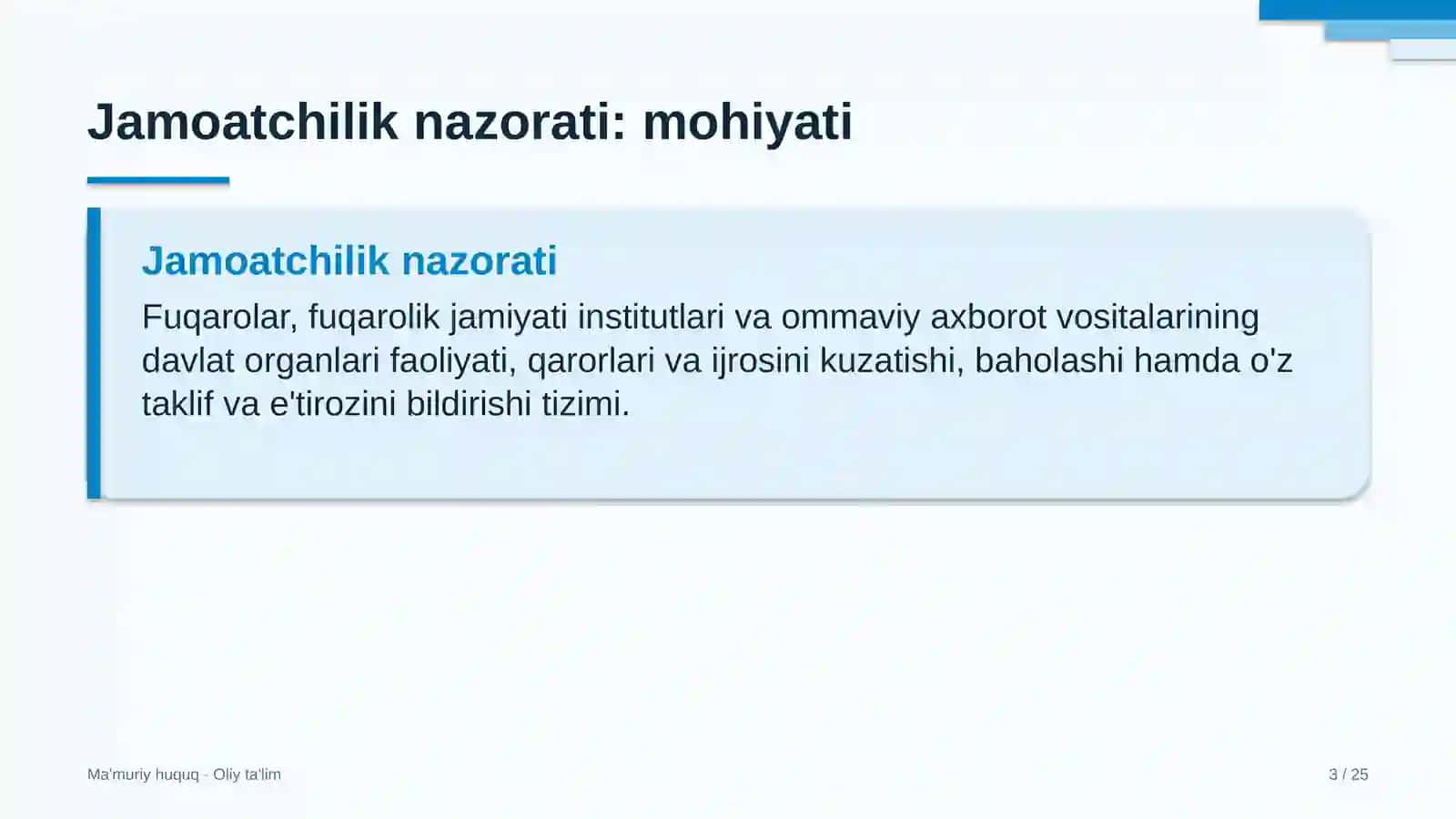 Jamoatchilik nazorati: mohiyati 3