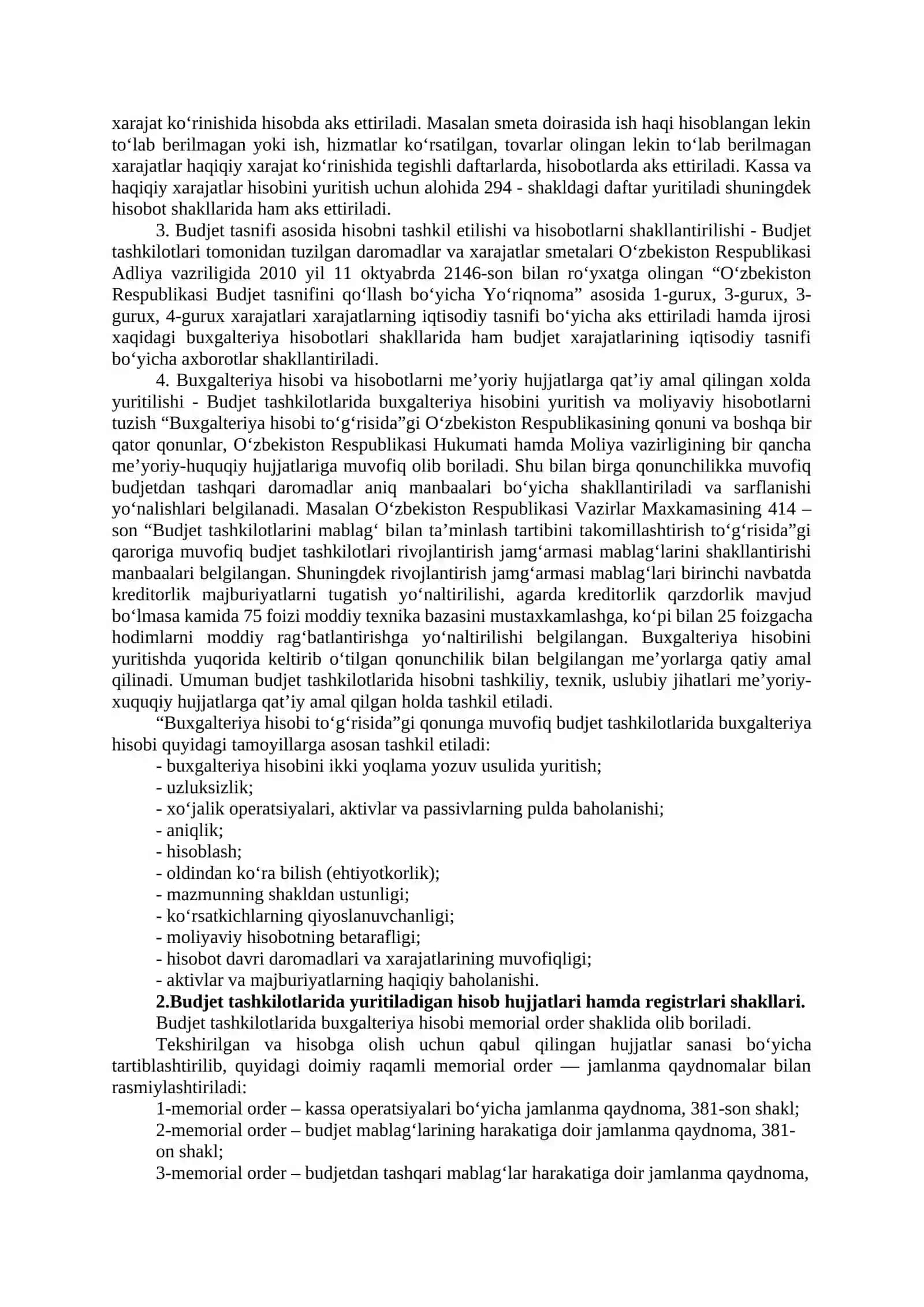 Byudjet TASHKILOTLARIDA Byudjet HISOBINI TASHKIL ETISHNINIG NAZARIY-USLUBIY ASOSLARI 3