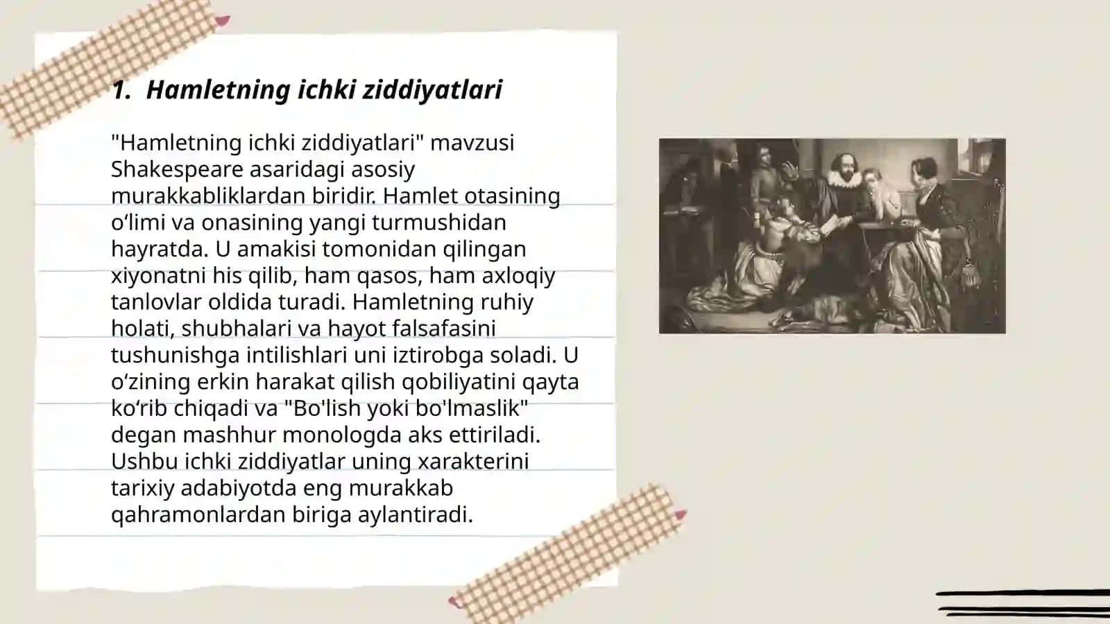 Hamletning ichki ziddiyatlari 3