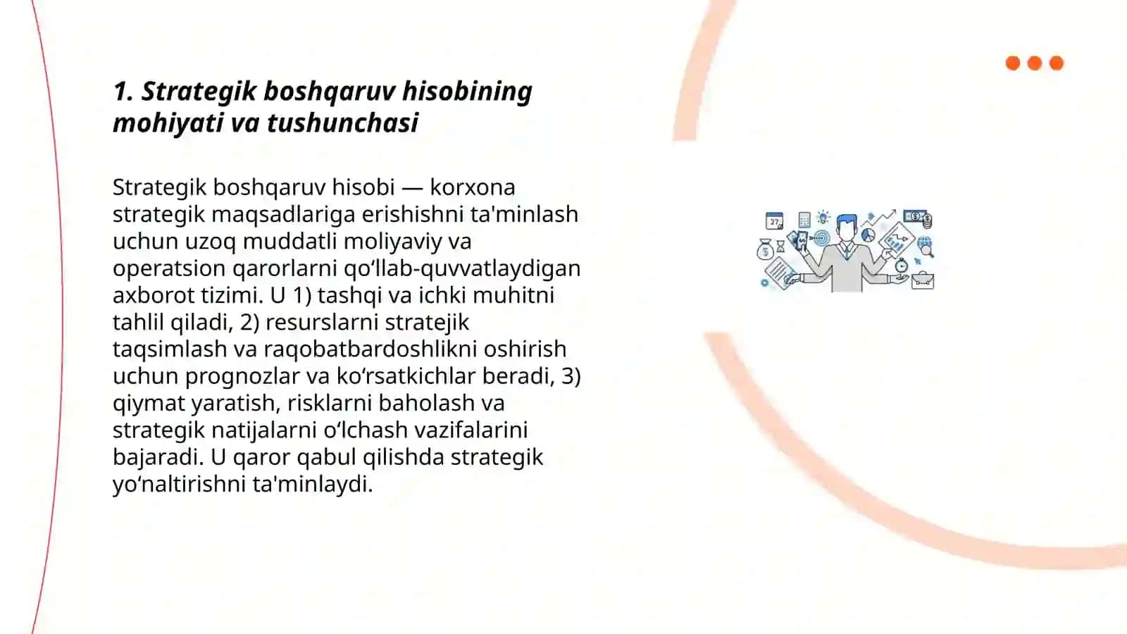 Strategik boshqaruv hisobining mohiyati va vazifalari 3