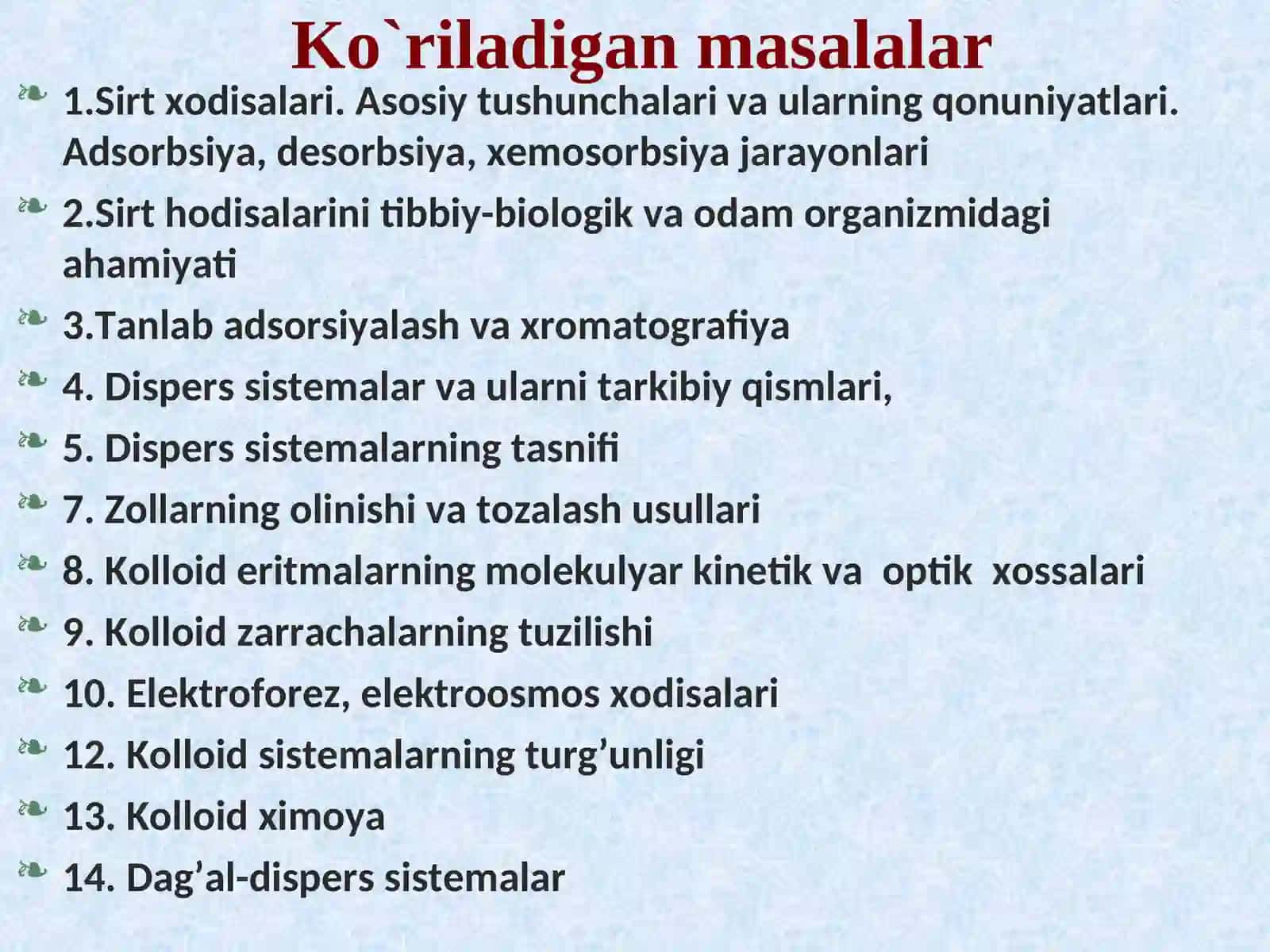 Sirt hodisalarining fizik-kimyosi 3
