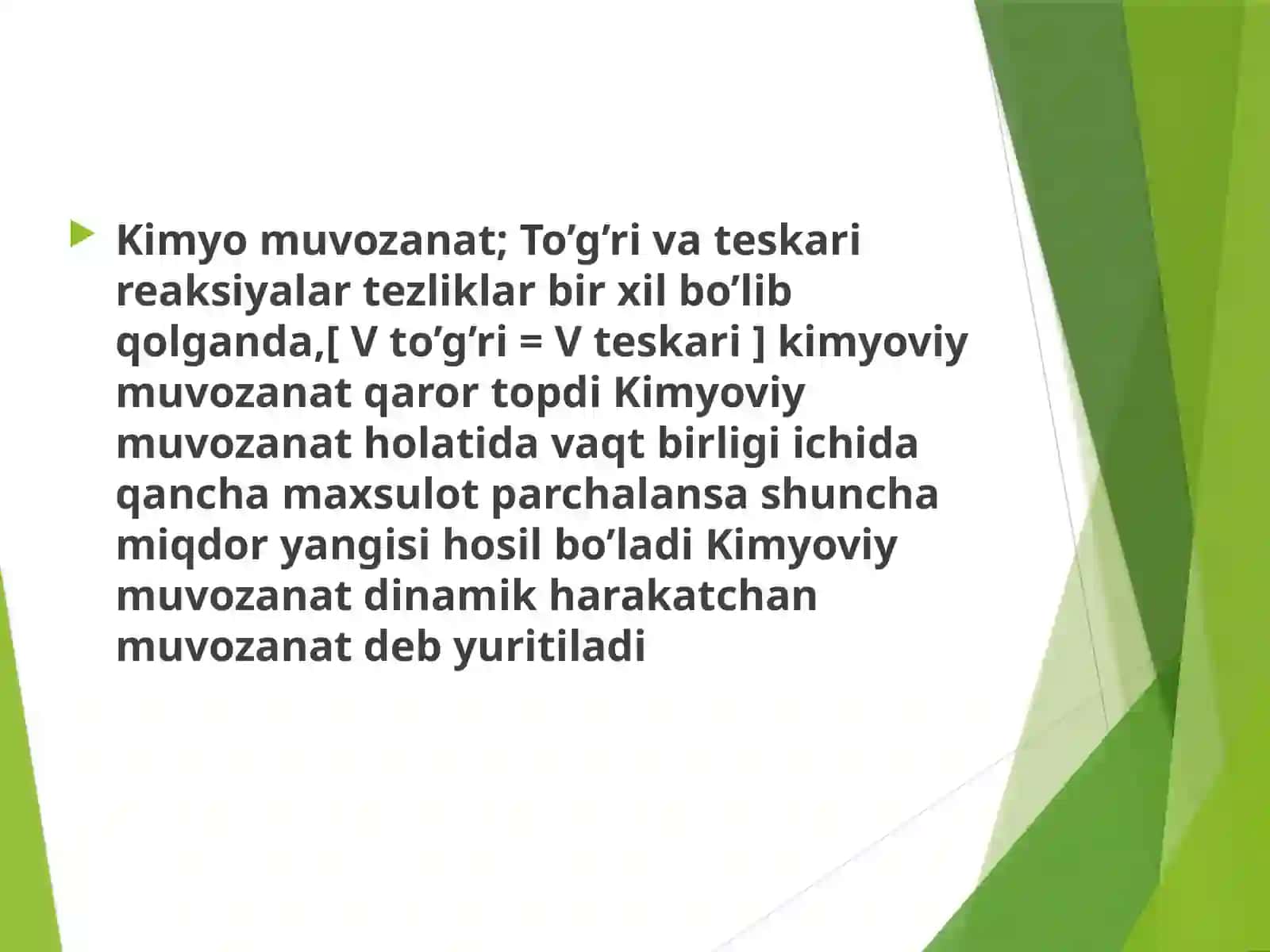 Kimyoviy muvozanatlar 3