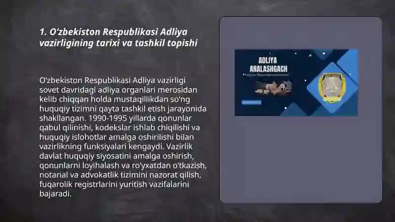 Oʻzbekiston Respublikasi Adliya vazirligi 3