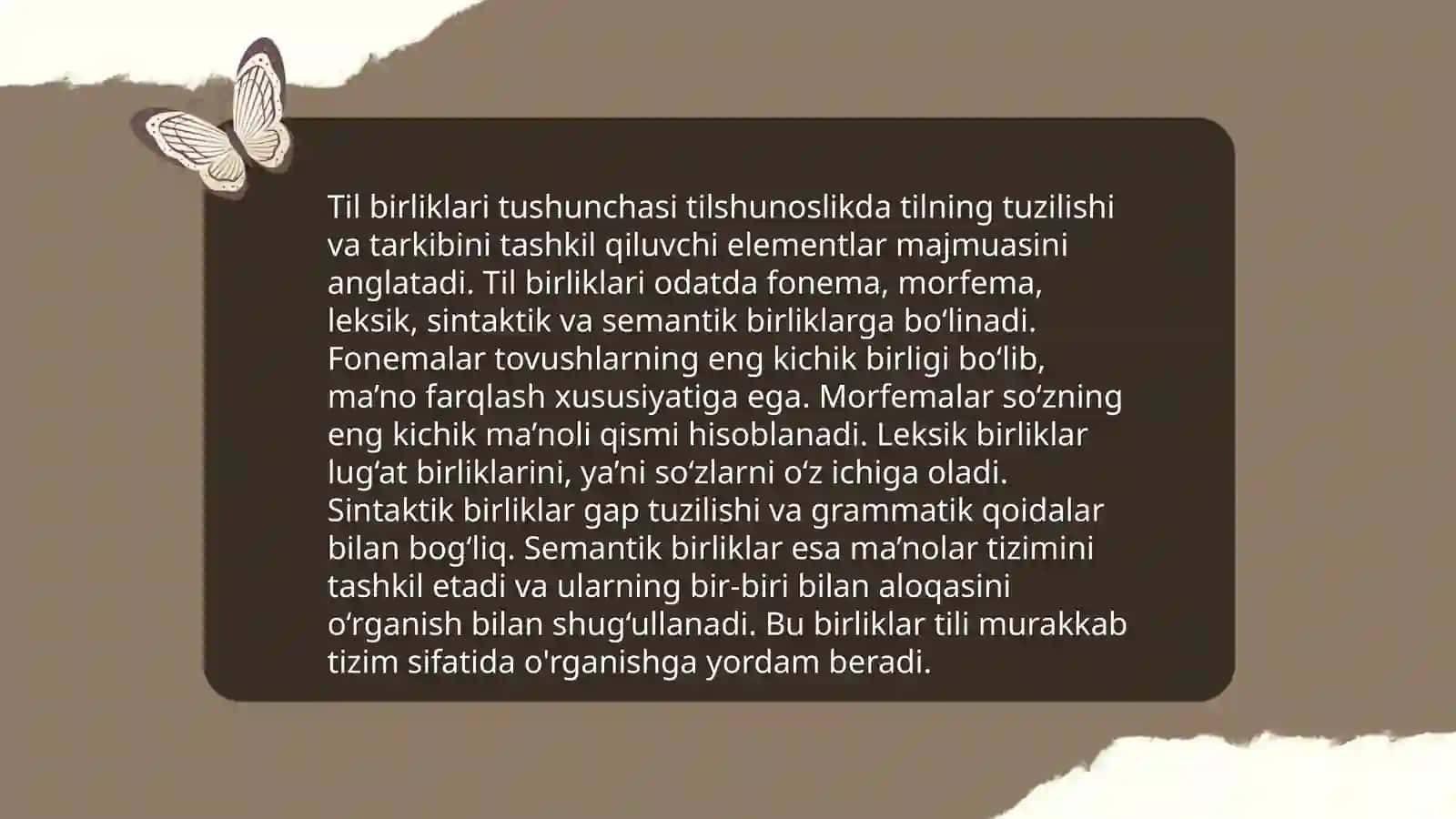 Til birliklari va nutq birliklari 3