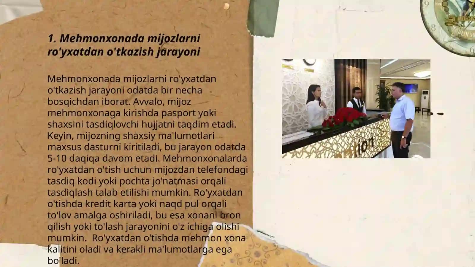 Mehmonxona va restoranlarda xizmat ko'rsatish jarayonlarini boshqarish 3