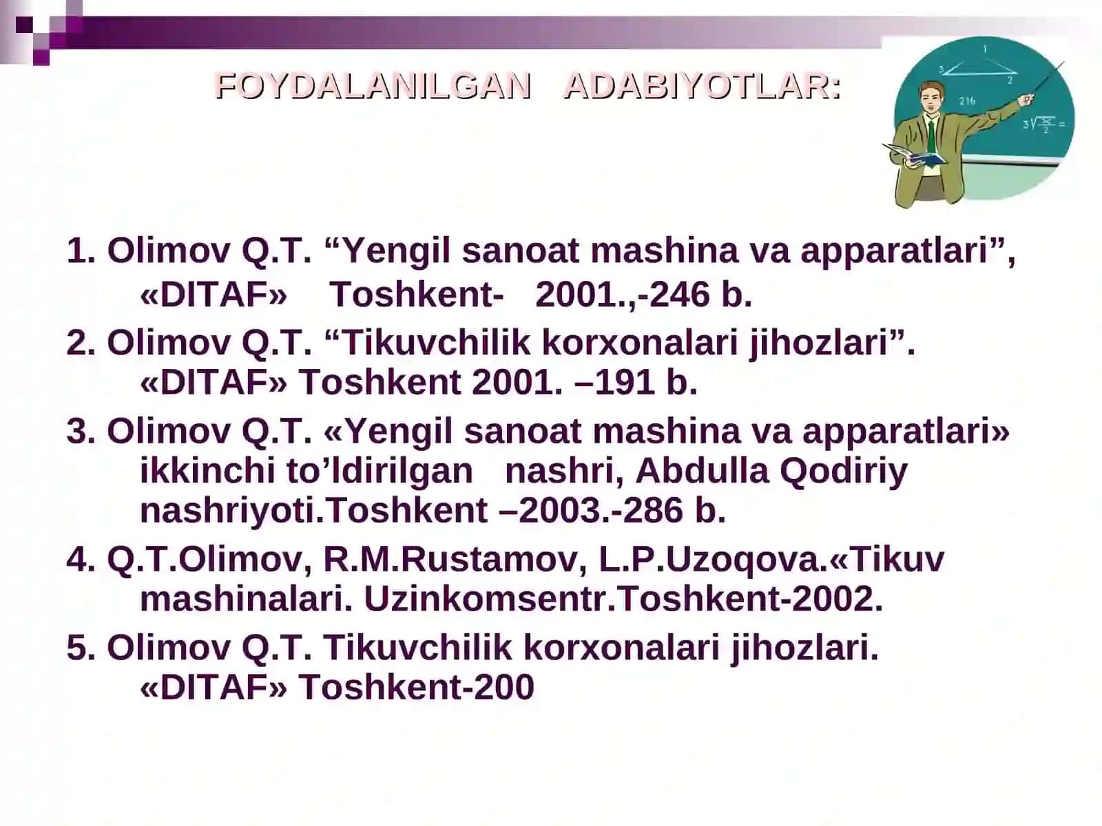 TIKUV MASHINALARI TO’G’RISIDA UMUMIY MA’LUMOTLAR 3