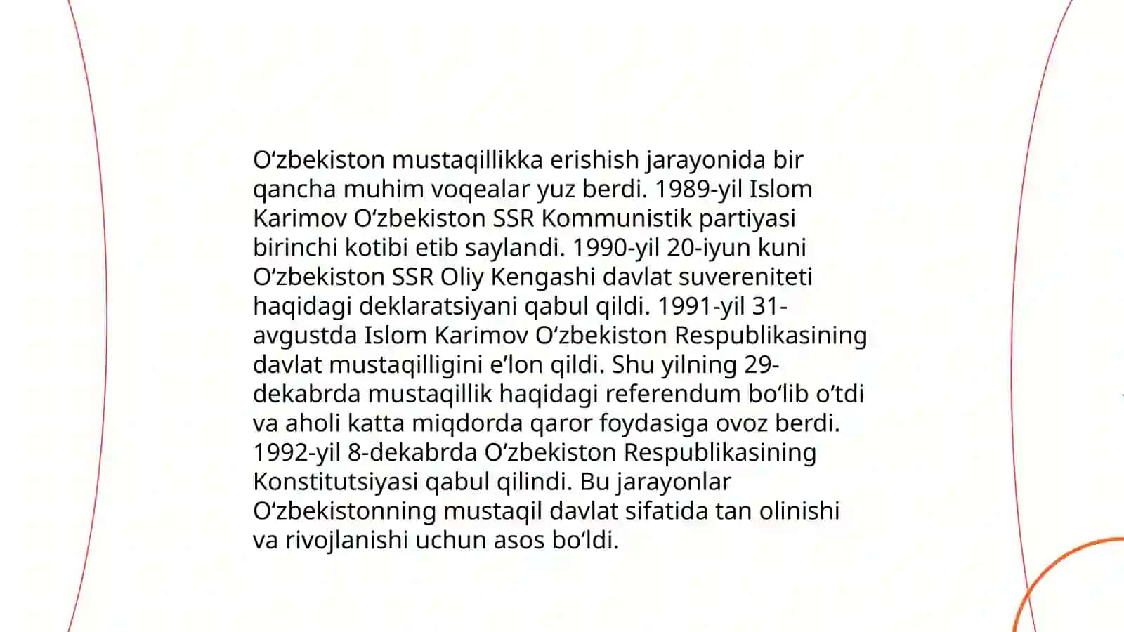 Markaziy Osiyo davlatlari mustaqillika erishishi 3