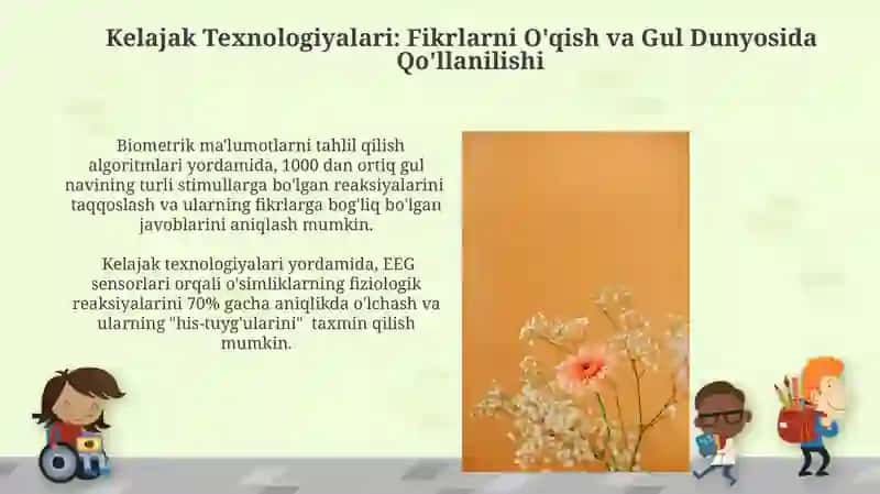 Kelajak Texnologiyalari: Fikrlarni O'qish va Gul Dunyosida Qo'llanilishi 3