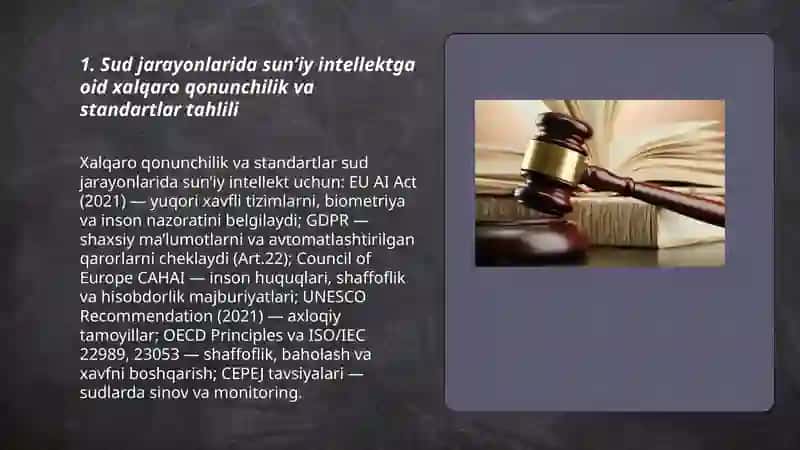 Sud jarayonlarida sun’iy intellektdan foydalanishning xalqaro tajribasi 3