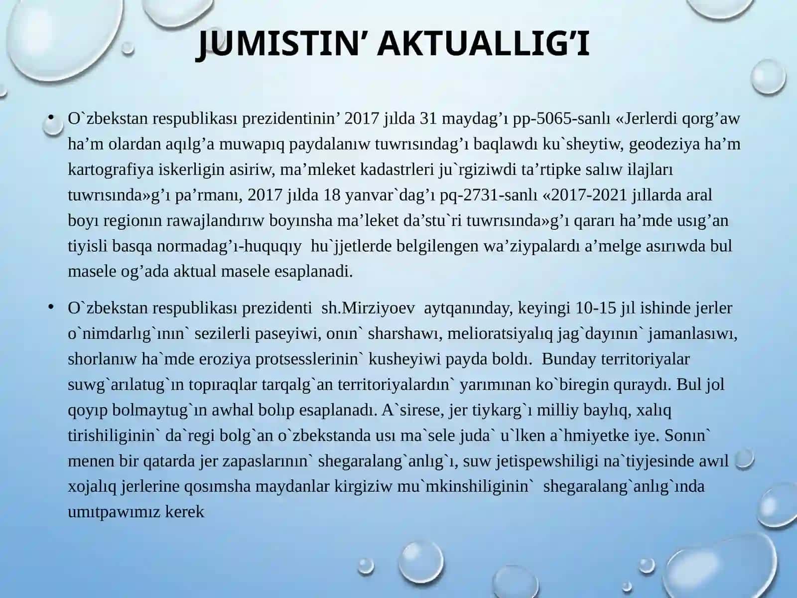 Pitkeriw Qa'niygelik Jumisi 3
