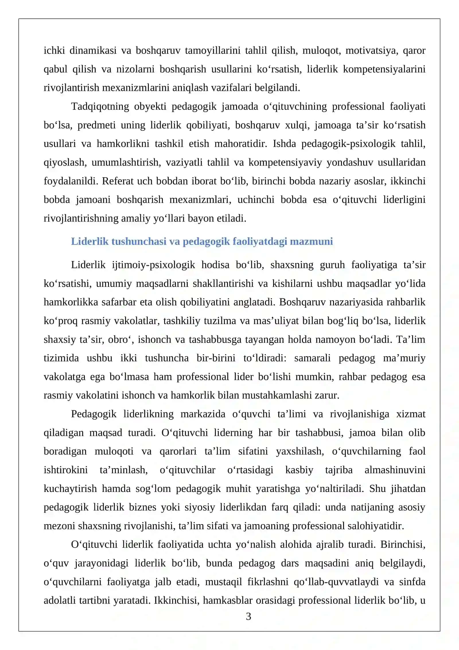 O‘qituvchining liderlik qobiliyati va pedagogik jamoani boshqarish mahorati 3