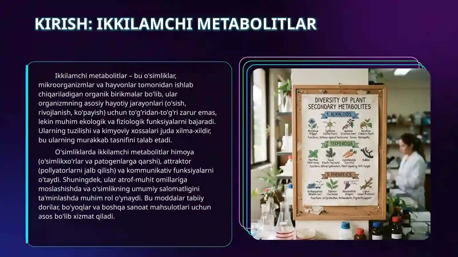 Mavzu:o'simliklarnig kelib chiqishi ikkilamchi bo'lgan moddalar 3
