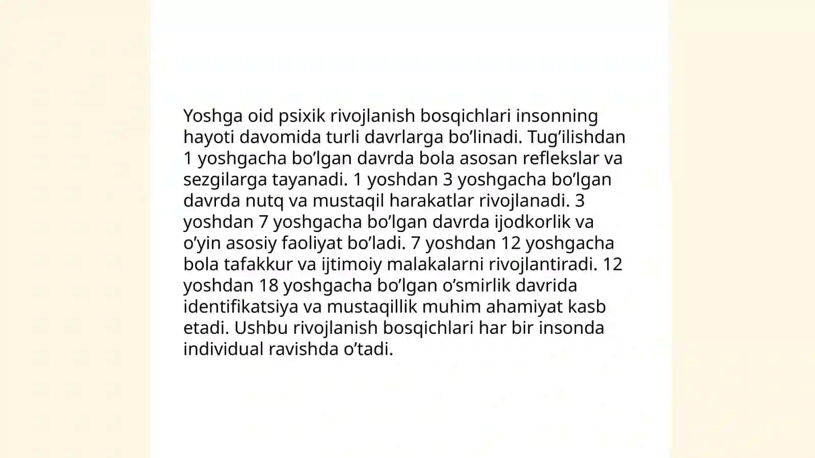Yosh va pedagogik psixologiya fanining tadqiqot sohasi va muammolari 3