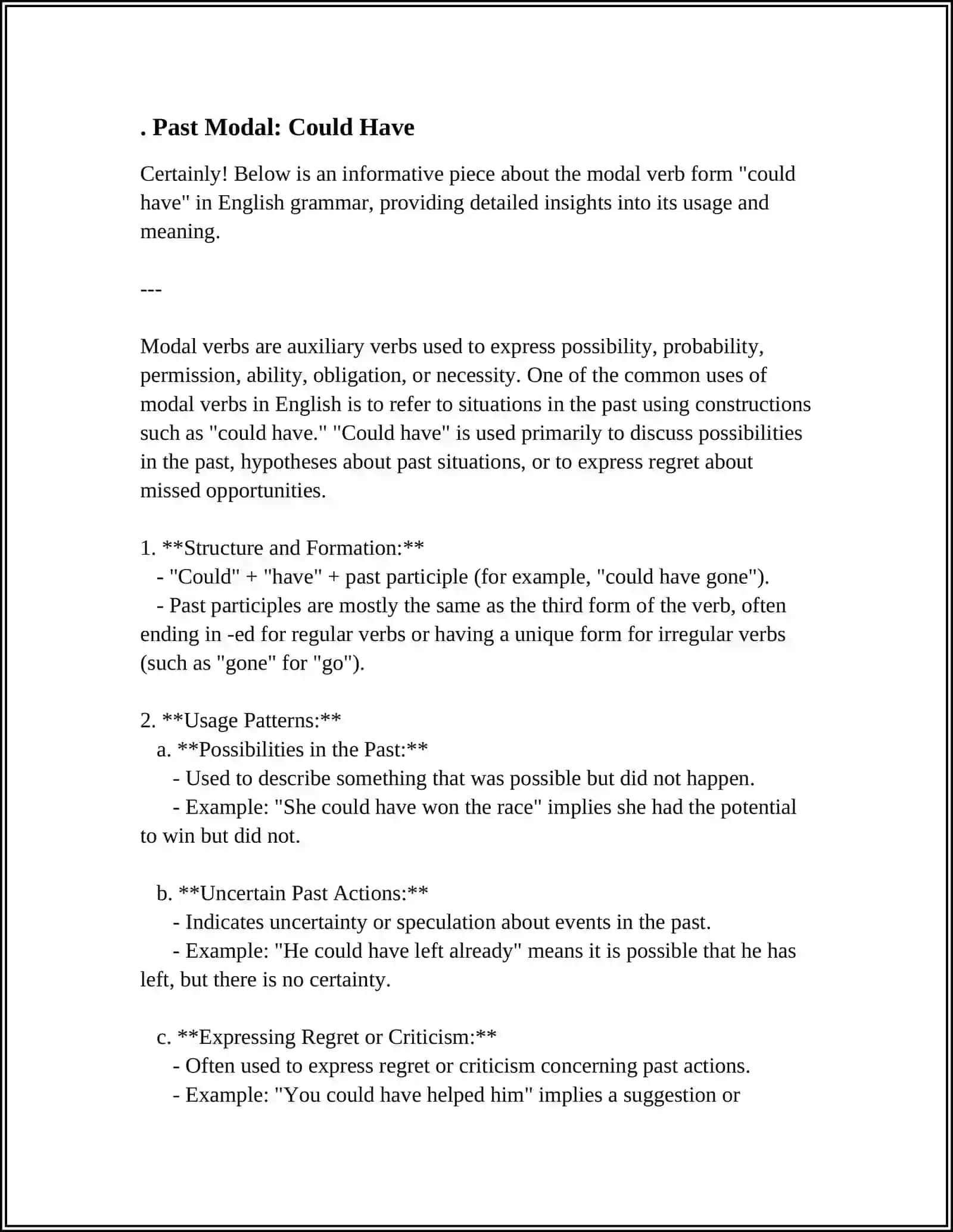 PAST MODALS 3