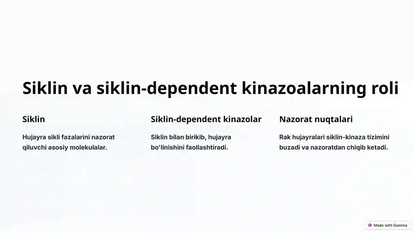 Hujayra sikli va nazorat mehanizmlari 3