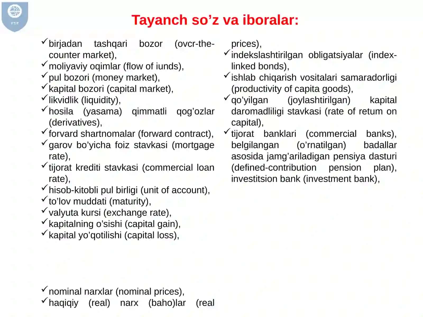Moliyaviy siyosat va moliyaviy qarorlar 3