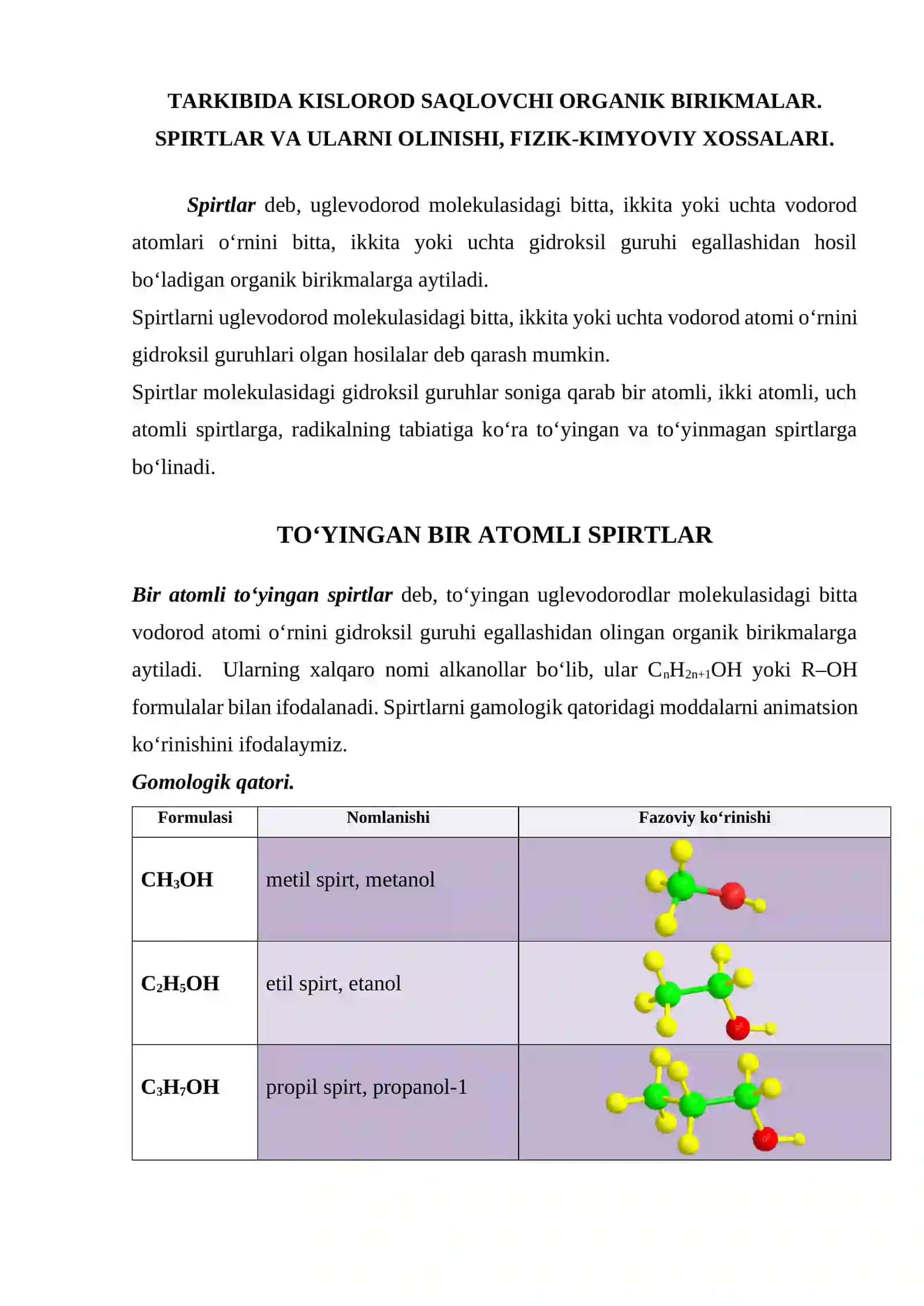 Kislorodli Organik Birikmalar 3