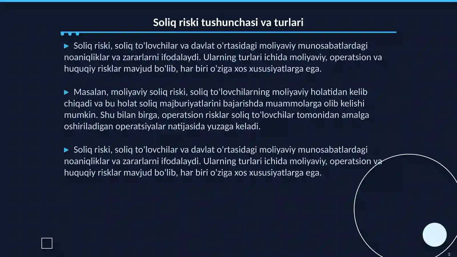 Soliq riski va uni aniqlash tartibi 3