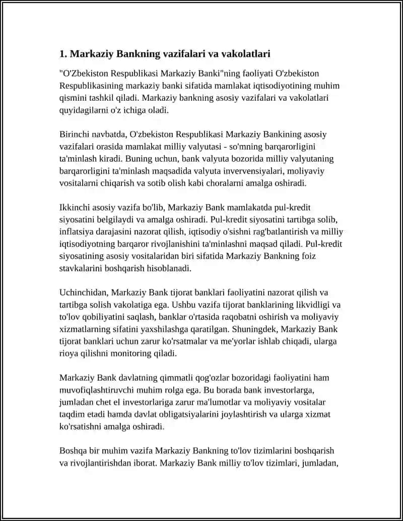 O'ZBEKISTON RESPUBLIKASI MARKAZIY BANKI 3