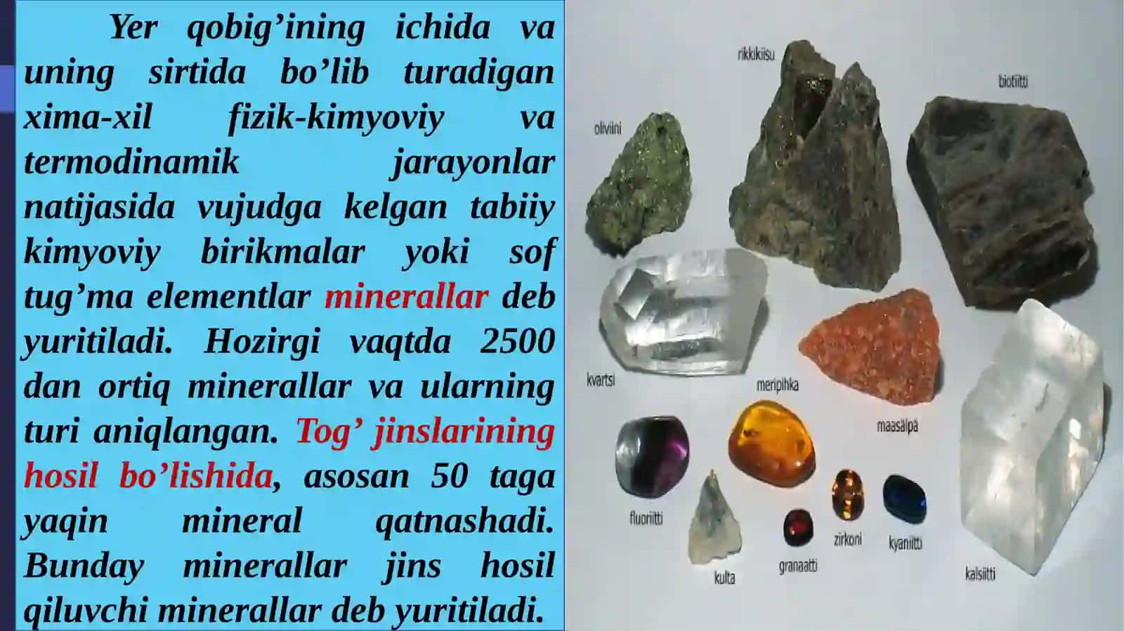 Tog‘jinslari.Yerpo‘stidagi ekzogen va endogenjarayonlar 3