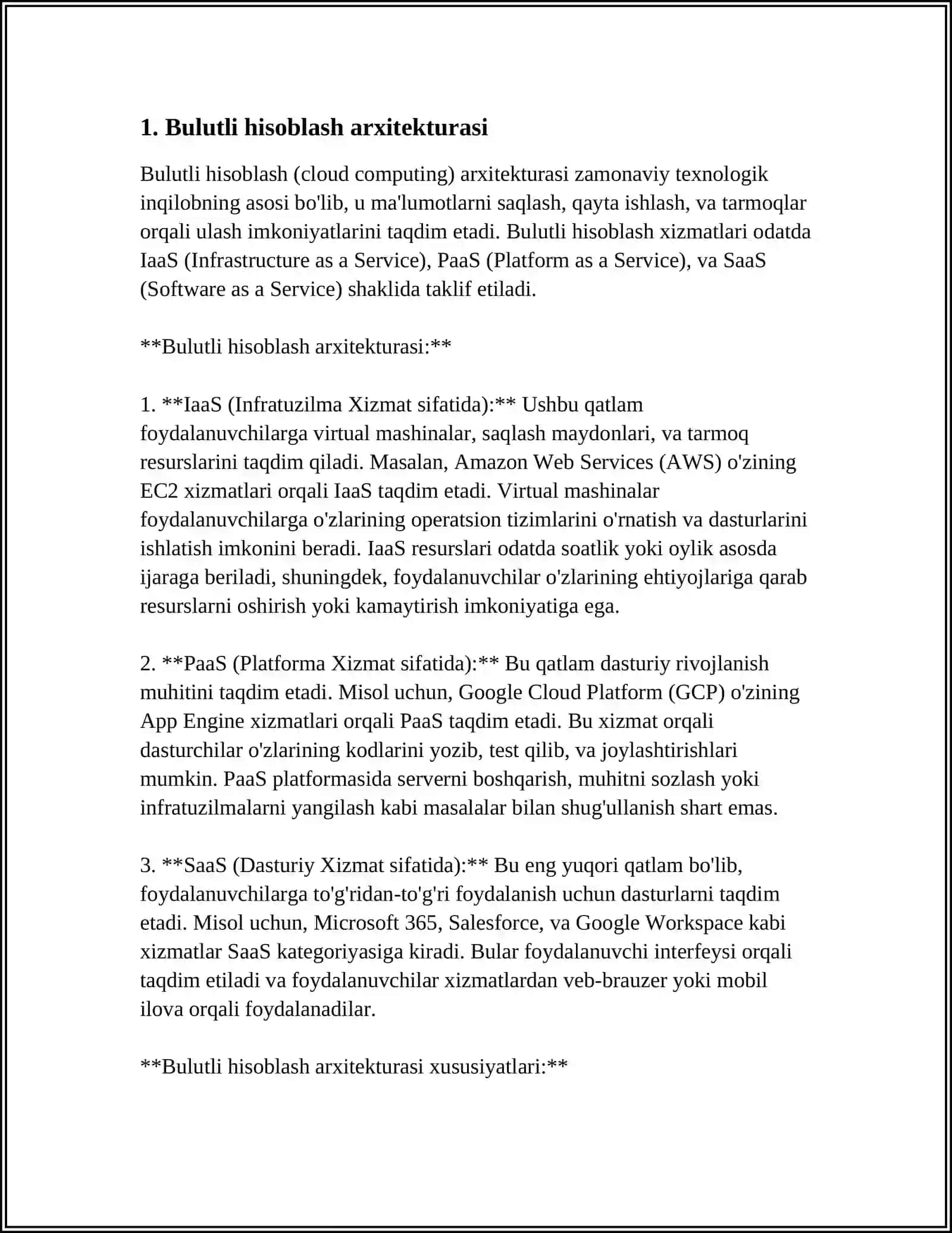 IQTISODIY AXBOROTLARNI QAYTA ISHLASH JARAYONIDA BULUTLI FOYDALANISH TEXNOLOGIYALARI 3