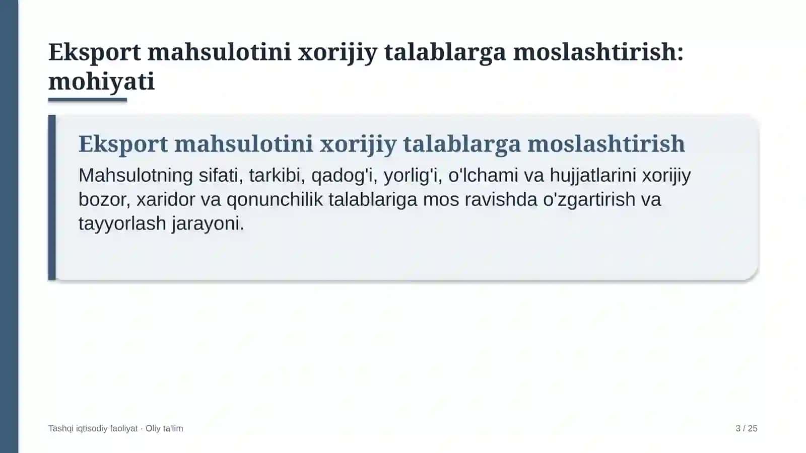 Chorvachilik xo'jaliklarida eksport mahsulotini xorijiy talablarga moslashtirish 3