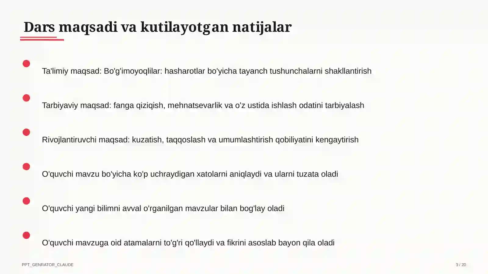 Bo'g'imoyoqlilar: hasharotlar (7-sinf) 3