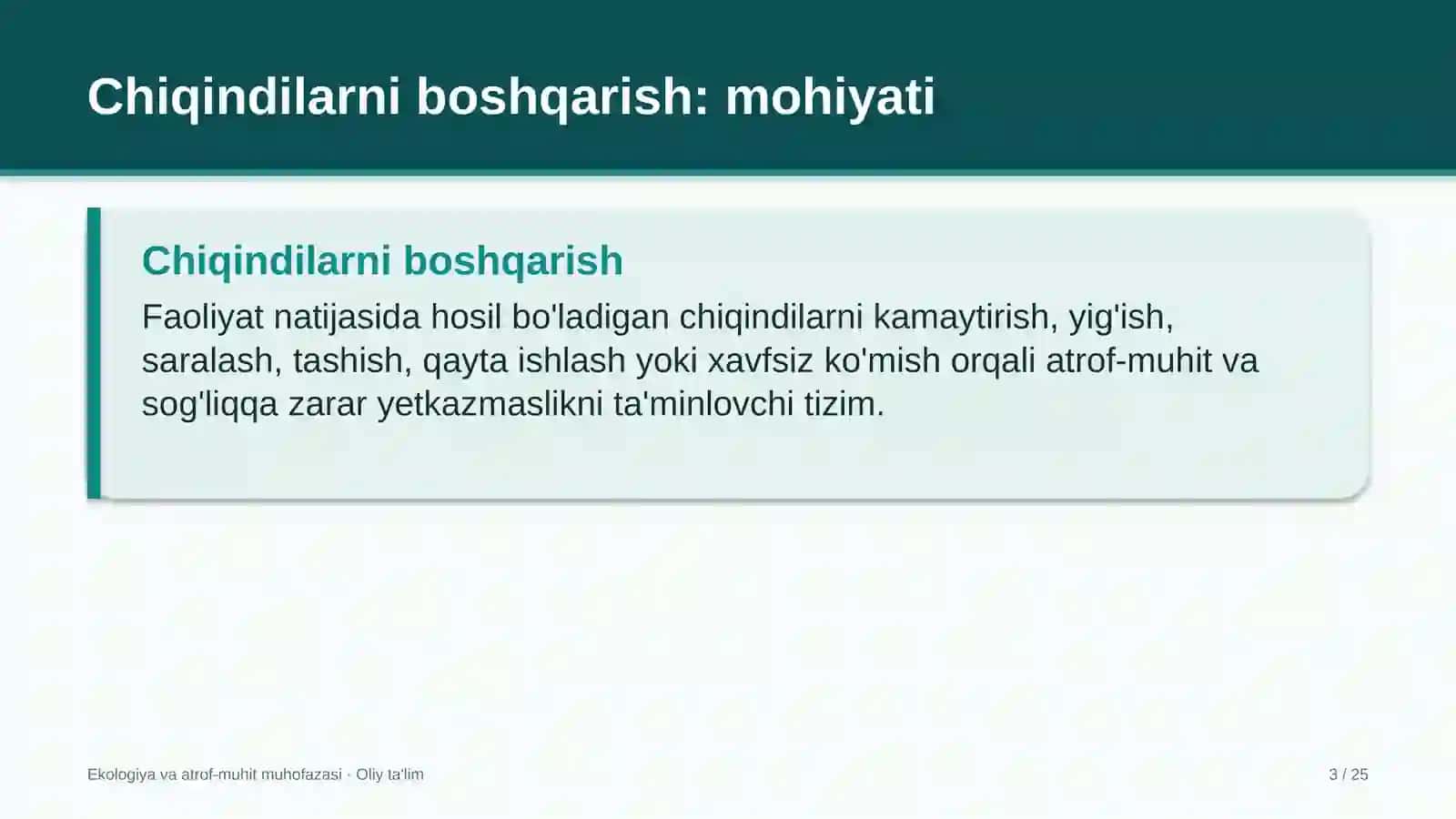 neft mahsulotlari savdosida chiqindilarni boshqarish 1716 3