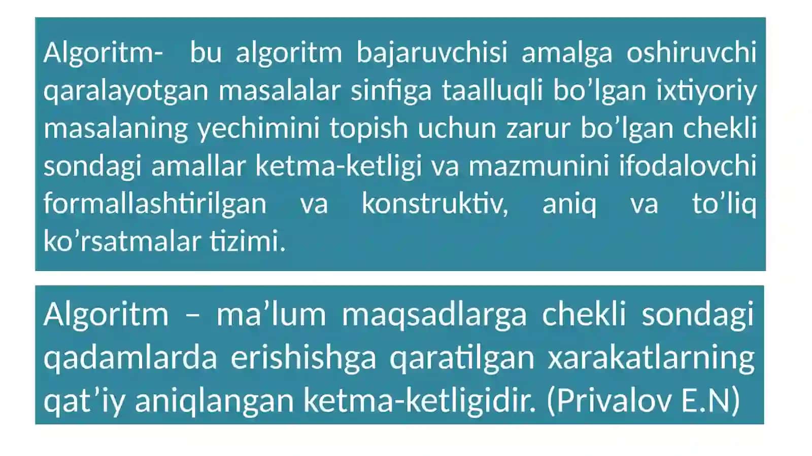 Chiziqli algoritm 3