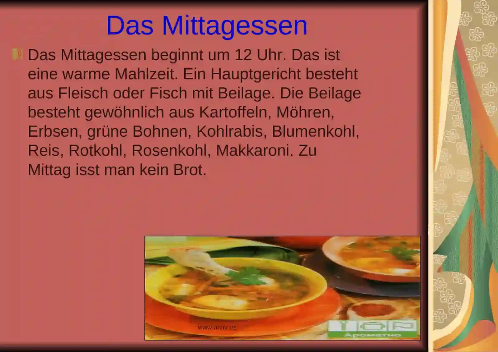 Mahlzeiten in Deutschland im Fach: Diskursanalyse 3
