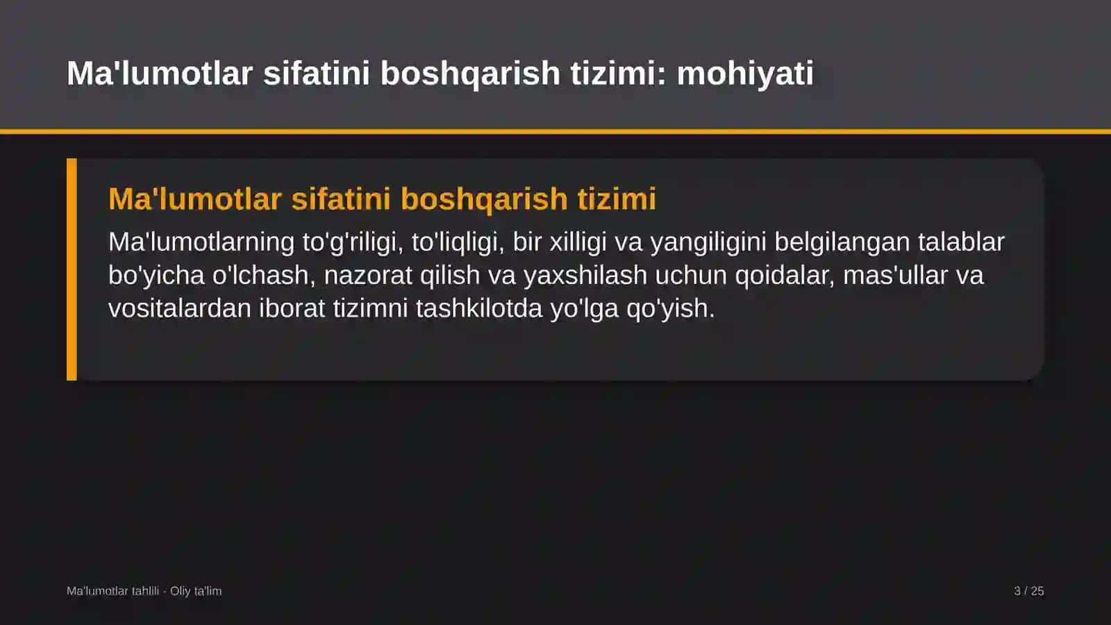 qurilish nazorati inspeksiyalarida ma'lumotlar sifatini boshqarish tizimini joriy etish 6442 3