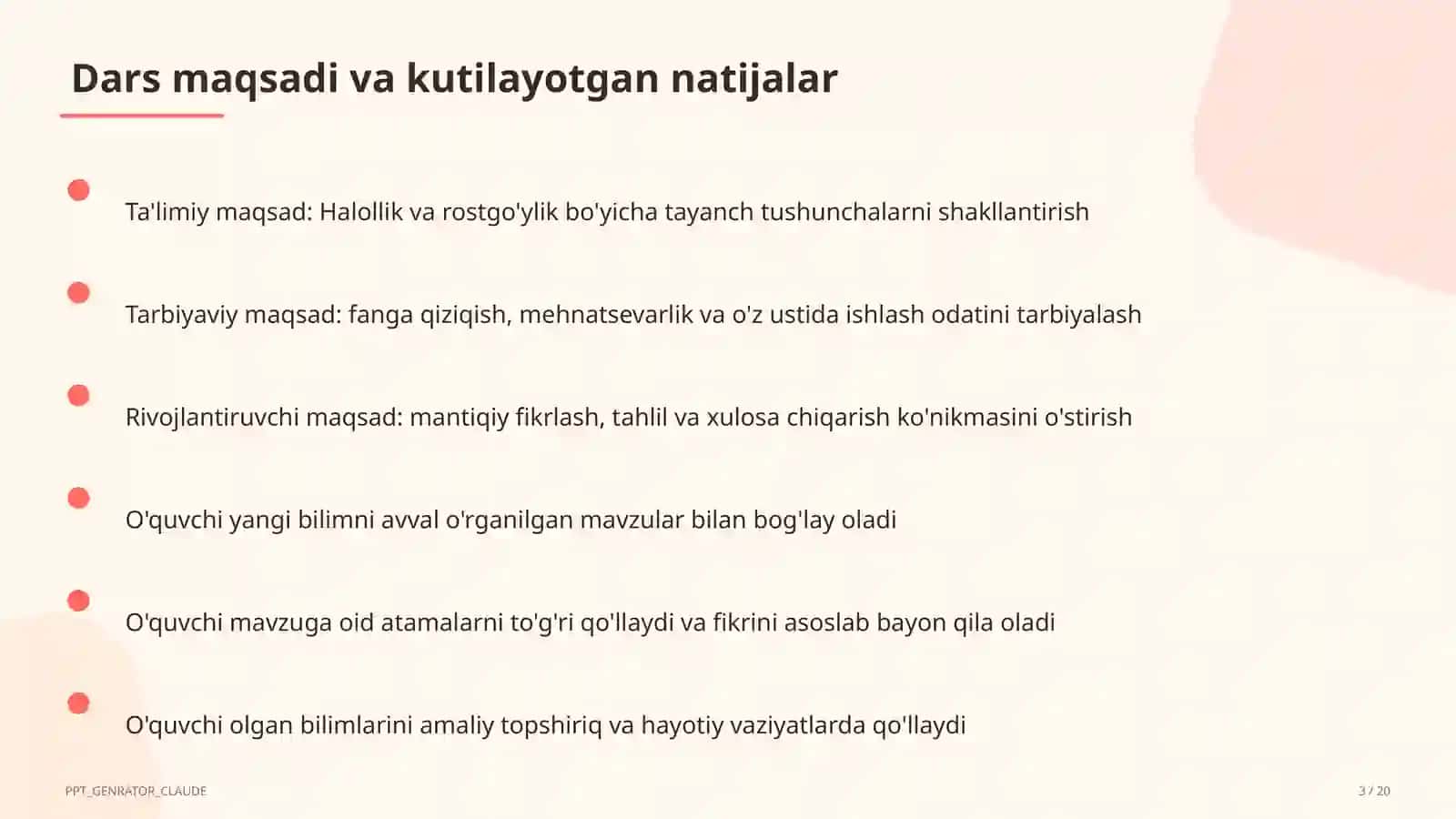 Halollik va rostgo'ylik (2-sinf) 3
