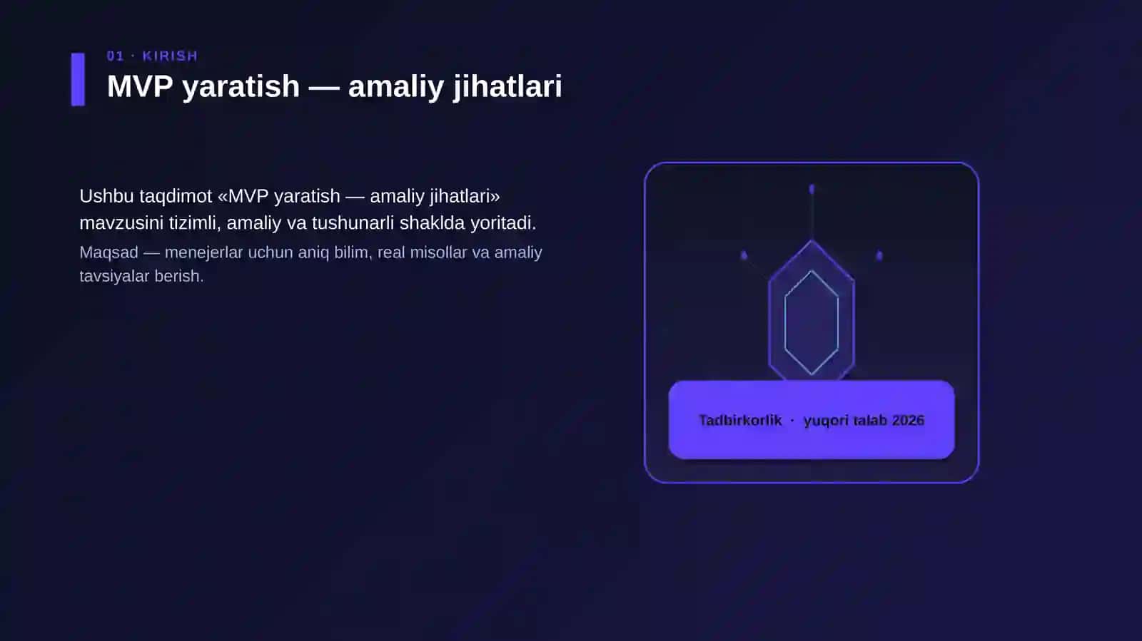 MVP yaratish — amaliy jihatlari 3