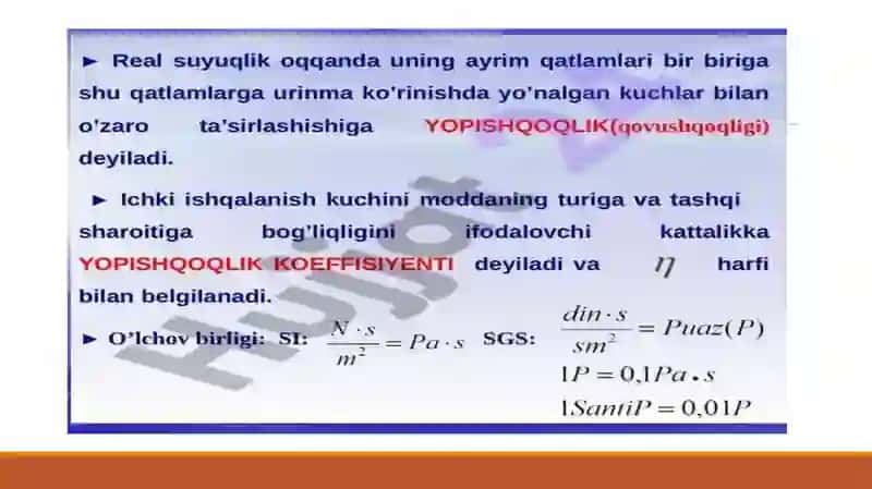 Biologik suyuqliklarning qovushqoqligini aniqlash usullarini o`rganish. Suyuqliklarning  sirt tarangligi 3