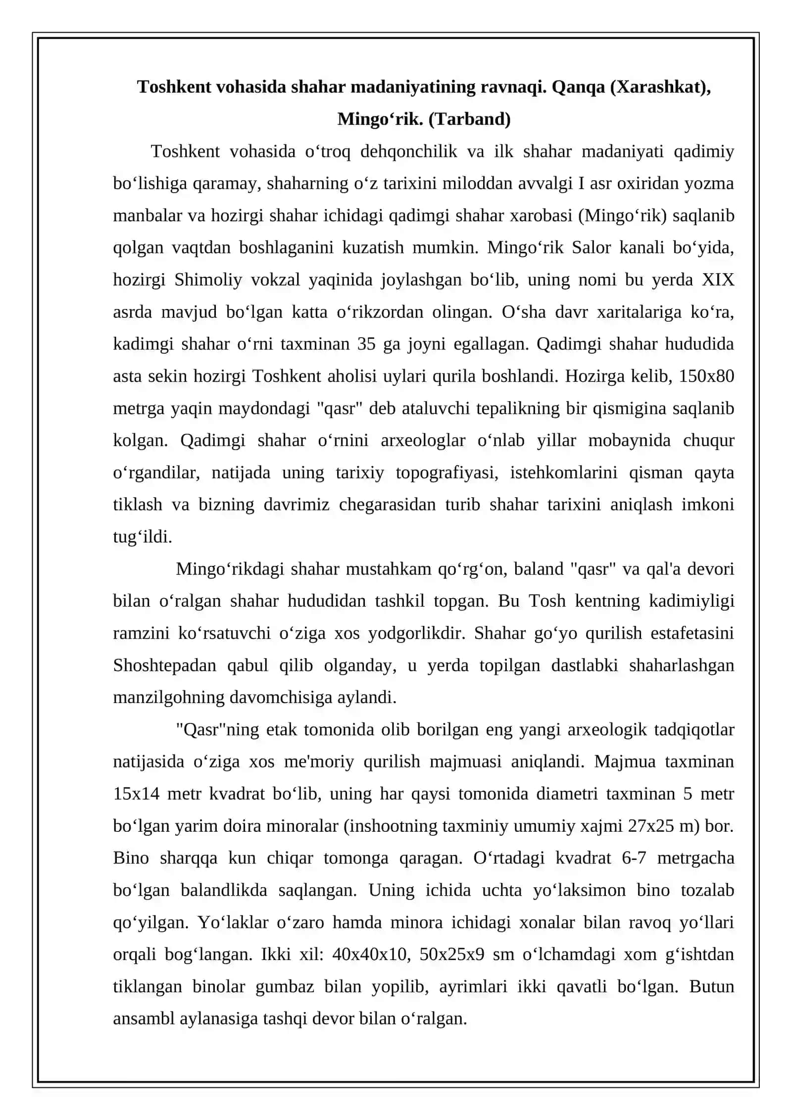 TARIX VA YURIDIK FAKULTETI REFERATI 3