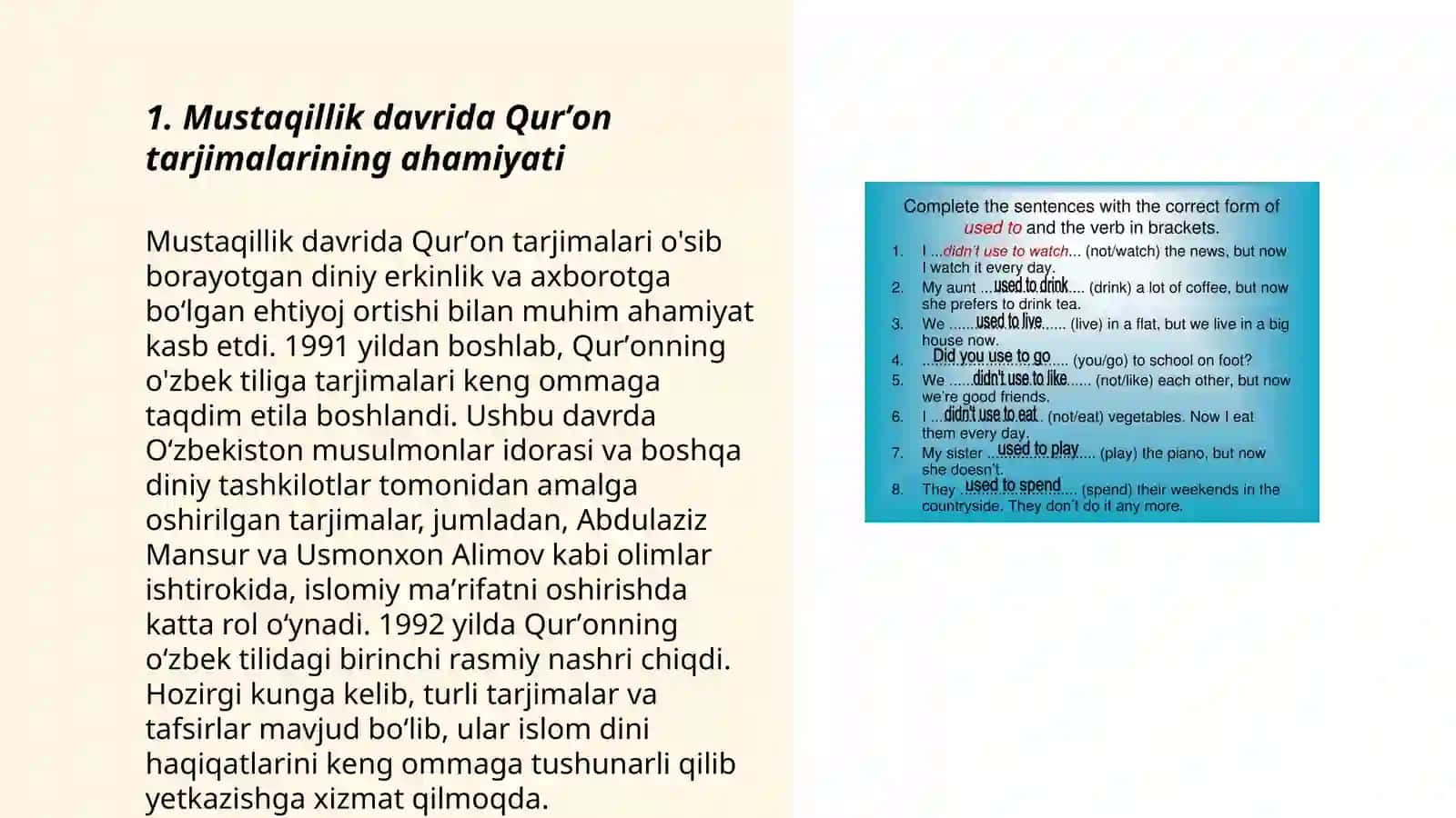 Mustaqillik yillarida Qurʼonning oʻzbek tiliga tarjima qilinishi va tafsirlari 3