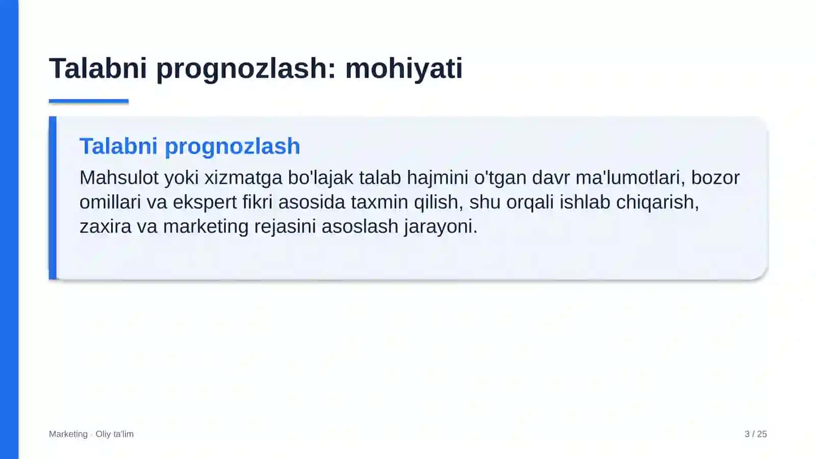Baliqchilik xo'jaliklarida talabni prognozlash 3
