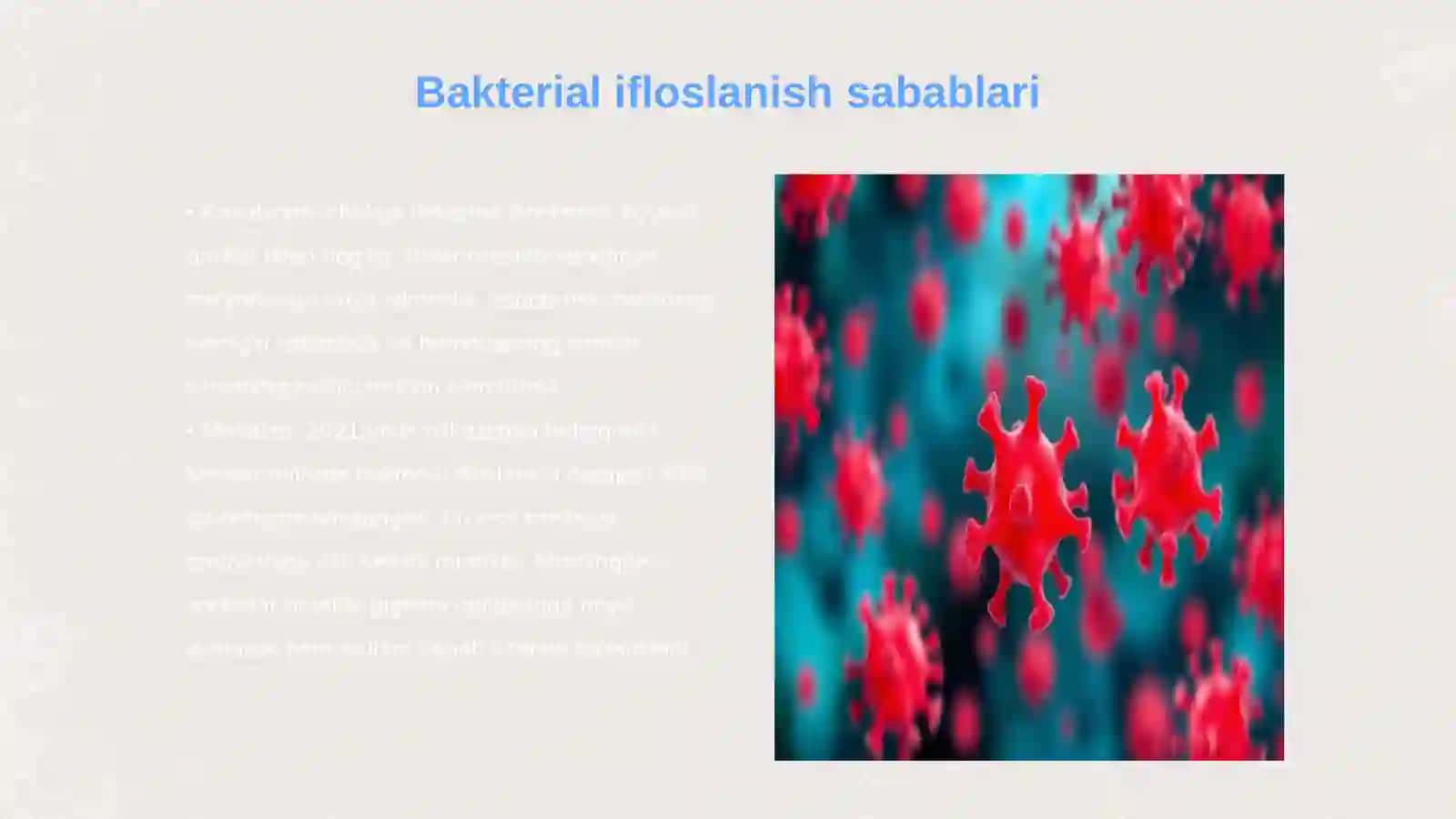 Bakterial ifloslanishni kamaytirish usullari 3