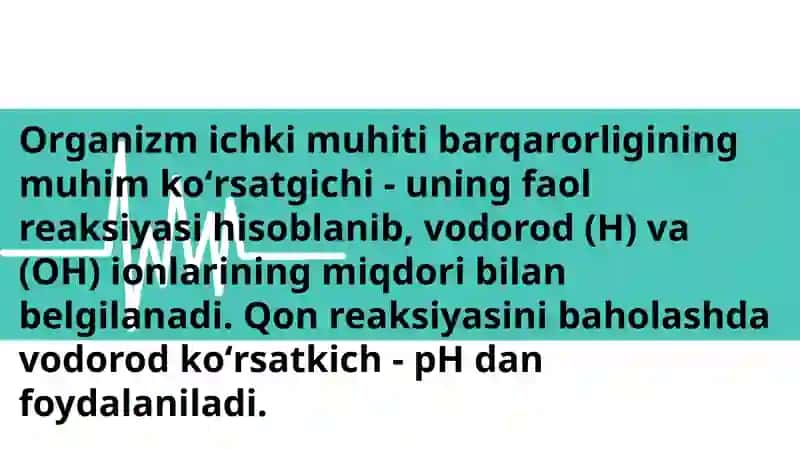 Qon reaksiyasi va bufer faoliyati 3