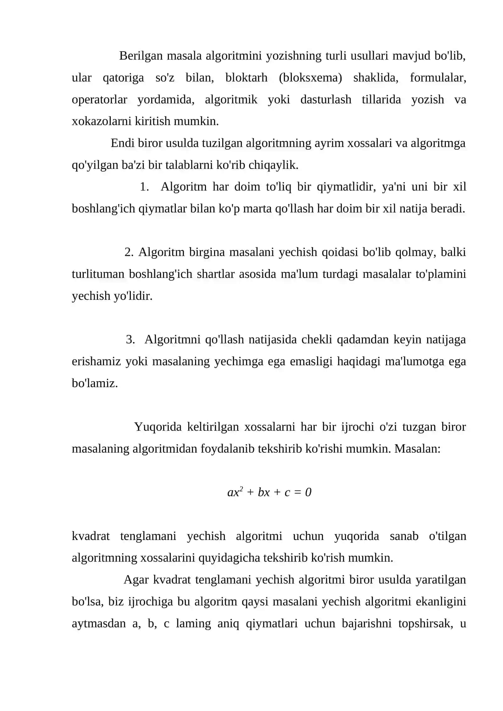 ALGORITM TUSHUNCHASI 3