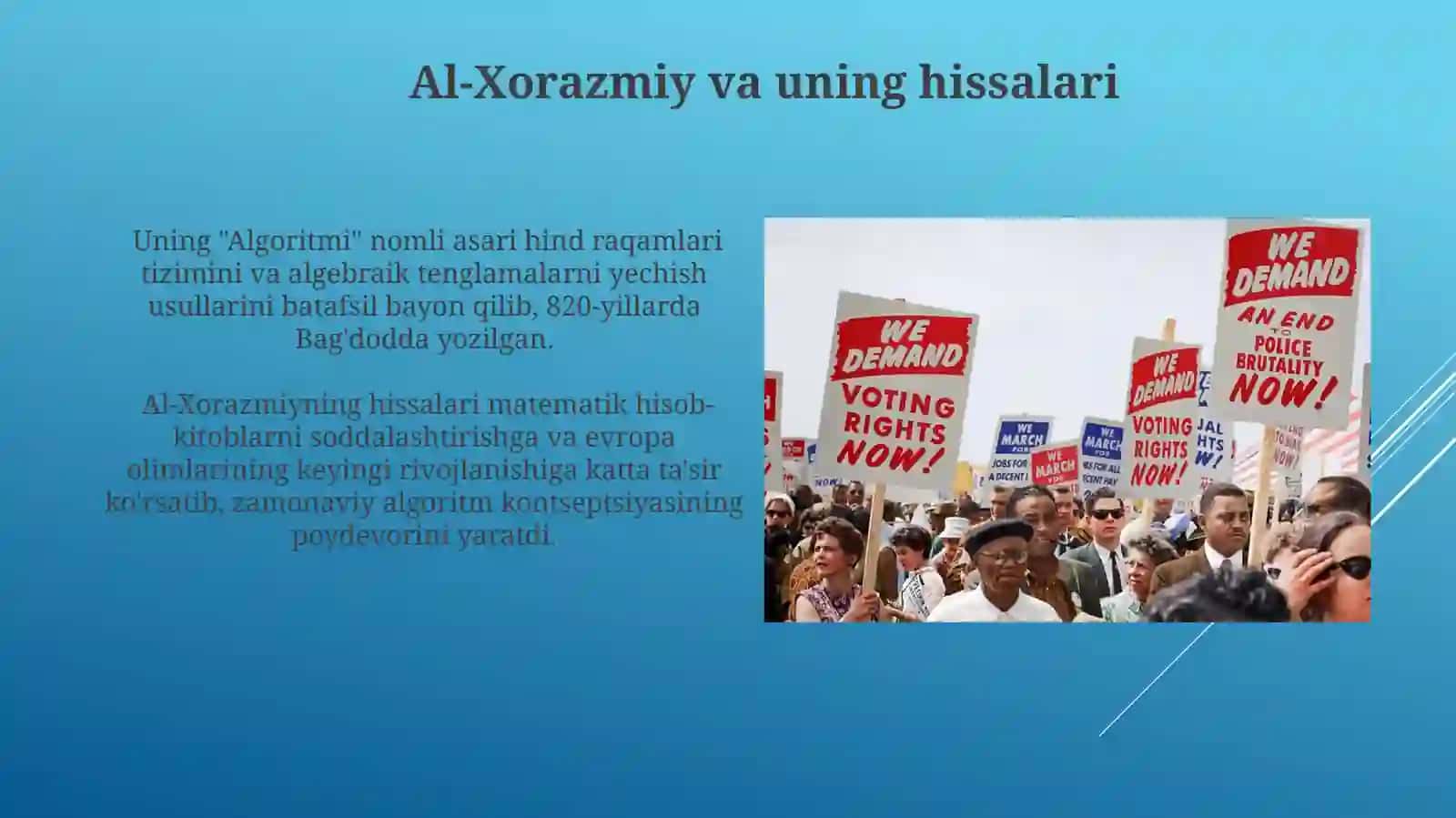 Al-Xorazmiyning hissasi 3