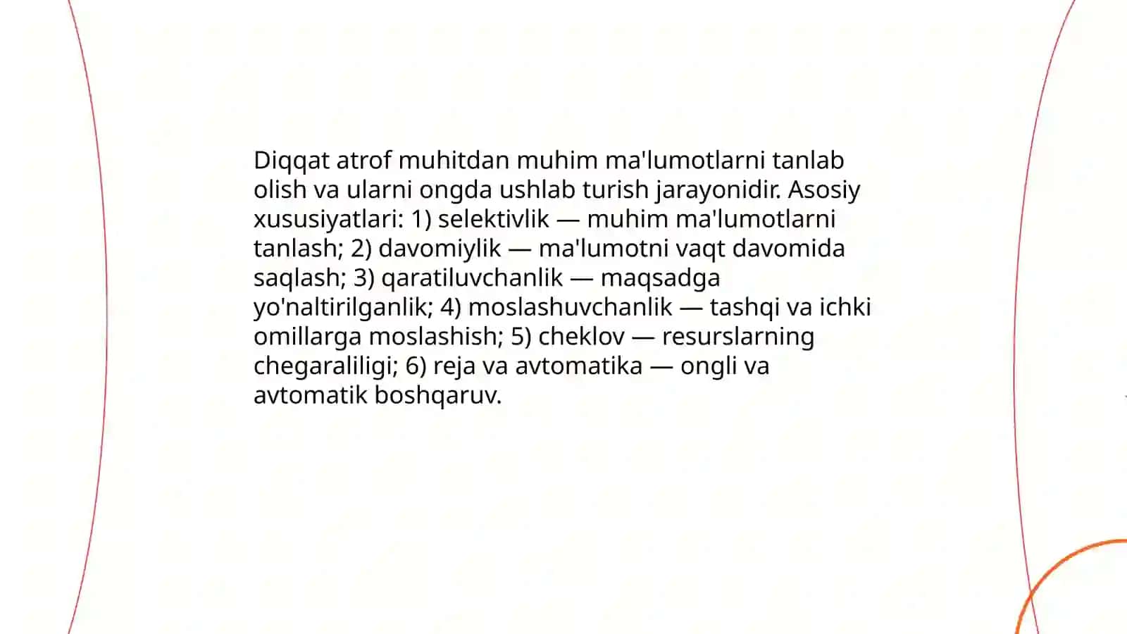 Diqqat mavzusi yuzasidan taqdimot 3